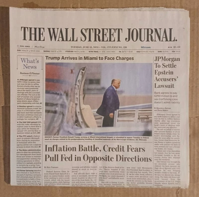 $11 • Buy The Wall Street Journal Newspaper June 13 2023 Donald Trump Guide To Wealth