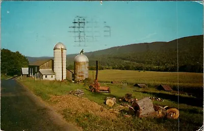 Gloucester Virginia Scene  Barn Silo Tractor 1971 To Woodsboro MD Postcard T18 • $9.95