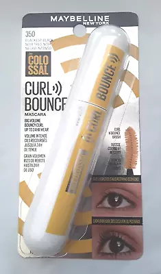 Maybelline Colossal Curl Bounce Mascara #350 BLACKEST BLACK 0.33 Oz • $8.95