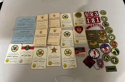 Vintage Lot Of Boy Scout Merit Badges Patches Cards Etc 1960s 70s • $39.99