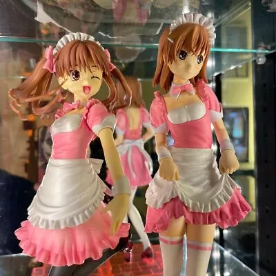 To Aru Kagaku No Railgun MIKOTO MISAKA Kuroko Shirai Pink Maid Ver. Figure JP  • $430