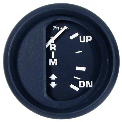 Faria Beede Instruments Euro Black 2  Trim Gauge F/ Mercury / Mariner Mercruiser • $33.44