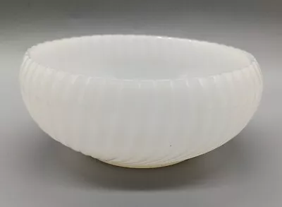 White Milk Glass Swirl Bowl Candy Dish Trinket Planter • $11.97