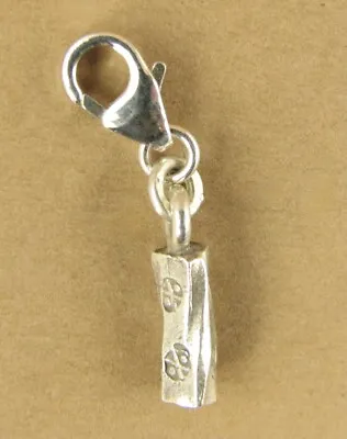 Silver Nugget Clip-on Charm / Pendant. Hilltribe Fine Silver. Sterling Clasp 925 • £8