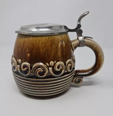 VTG Rheinhold Merkelbach #3792 Art Deco Lidded Brown/Gold Beer Stein 0.5 L • $22