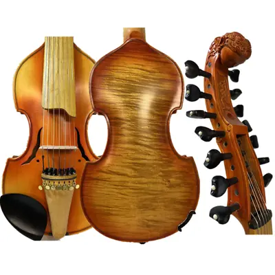 Baroque Master SONG 7×7 Strings 14  Viola D'Amorecarving Angel Scroll #15305 • £599