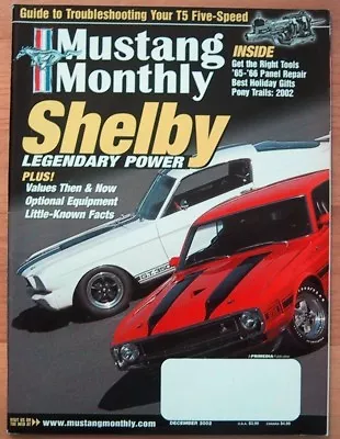 Mustang Monthly 2002 Dec - Shelby History Gta Gt350 • $8.99