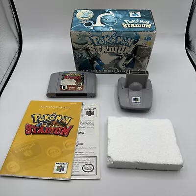 Pokemon Stadium N64 Big Box Complete CIB  W/ Transfer Pak • $89.99