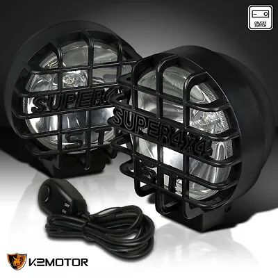 Super 4X4 Offroad SUV RV Black Round 6  Fog Light+Wiring+Bulbs+Switch • $35.38