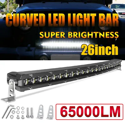 Curved 25  Inch 560W Single Row LED Light Bar Offroad SUV Lamp Combo Beam 24/26  • $79.19