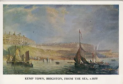 06491 - Postcard Showing Kemp Town Brighton From The Sea By J W Carmichael • £2.99