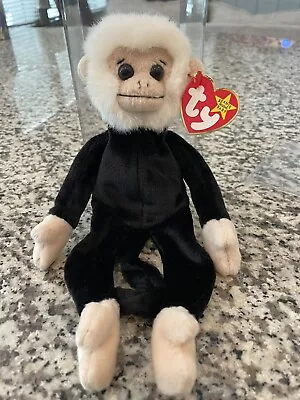 Rare Retired 1998 Ty Beanie Baby Mooch The Monkey With Pe Pellets/tag Errors. • $1199