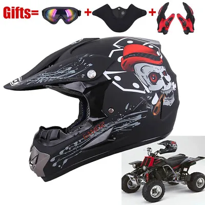 Helmet Adult /Goggles /Gloves DOT Motocross MX Off-Road Dirt Bike ATV Helmets • $44.64