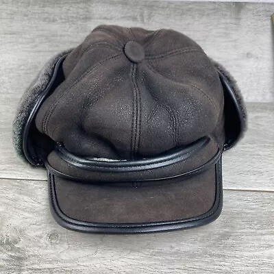 Vtg Crown Cap Canada Men's XL Trapper Hat Brown Rabbit Fur • $24.99