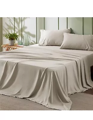 Bedsure Queen Sheet Set-Soft Sheets For Queen Size Bed4 Pieces Hotel Luxury-NEW • £21.69