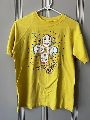 $15 • Buy Vintage 1988 Spoleto T Shirt Single Stitch Mens Medium Charleston SC Yellow