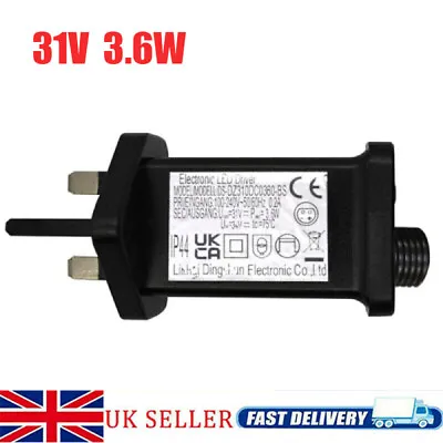 £7.69 • Buy 31V 3.6W Power Supply Adapter Transformer For Christmas LED Fairy Light IP44 UK