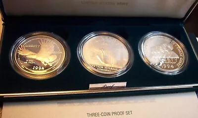 1994 P Key Veterans Vietnam P.o.w Women 3 Silver Dollar Set Commemorative Coins • $73.99