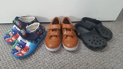Boys Size 8 Infant Mothercare Shoes P J Masks Slippers Crocs Bundle  • £7