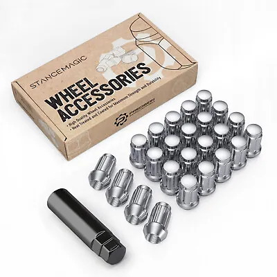 (24) Chrome Wheel Lug Nuts | 1/2 -20 Threads | Spline Acorn Cone Seat Closed End • $20.79