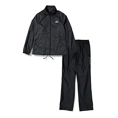 MIZUNO JAPAN Golf Stratch Rain Wear Jacket Pants Set Black Size L 52MG6A01 • $53.69