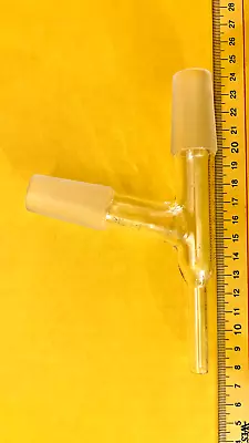 $15 • Buy Vacuum Take-Off  T / Y  Angled Adapter With 24/40 Joints, Bent 105 / 75 Degrees