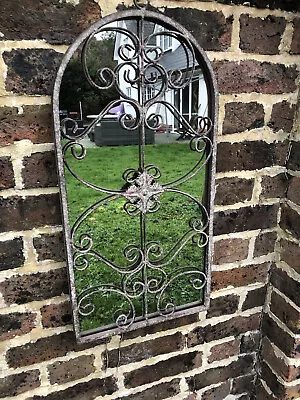 £39.99 • Buy Gothic Metal Frame And Glass Mirror Garden Mirror 60cm….