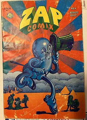 ZAP COMIX #4 1969  CRUMB And GANG Underground Comic( Adult ) • $18.50