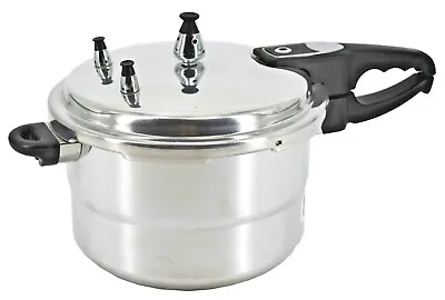 Aluminum Pressure Cooker With Steamer 4.2/5.2/7.39/9.5/11.6 Quart Silver • $94.84