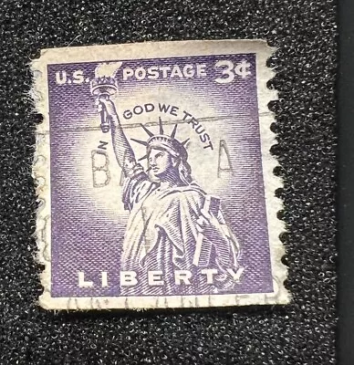 3 Cent Liberty Us Postage Stamp Purple Lady Statue Of Liberty • $1000