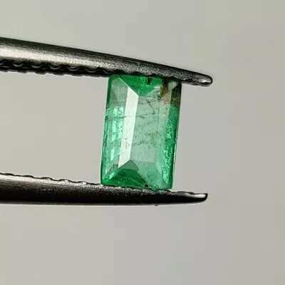 0.33 CT - Natural Zambian Emerald Good Luster Green Gem Octagon Shape - 4386 • $0.99