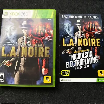 L.A. Noire (Microsoft Xbox 360 2011) Best Buy Midnight Launch • $12