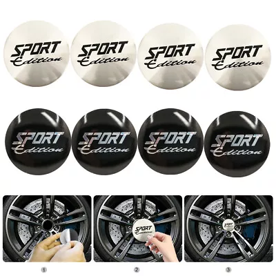 4x SPORT Edition Logo Car Wheel Center Cover Stickers Hub Cap 56MM Accessories • $7.28