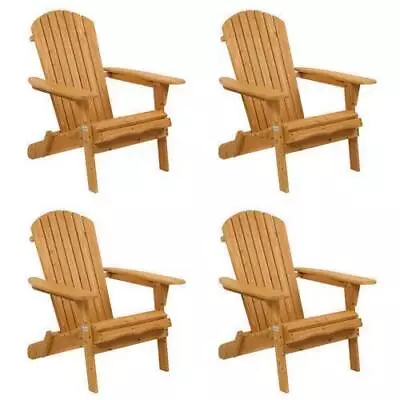 4 Pack Wooden Adirondack Chair Patio Outdoor Seat Lounge Deck Furniture Garden • $233.99