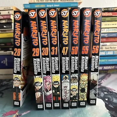 Naruto Manga Volumes 28-31 47 50 55 & 56 Masashi Kishimoto Viz Media Shonen Jump • $31.96