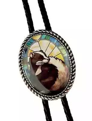 Skunk  Bolo Tie - Personalized Cord Color length  And Tips • $9.99