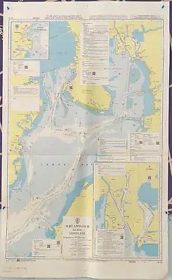 Admiralty 8112 Port Approach Guide Tampa Bay Vintage Map Antique Marine Charts • $81