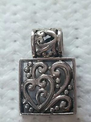 Vintage Sterling Silver Pendant Marked GSK 925 THAILAND 1 1/4  Tall And 3/4 Wide • $14.99