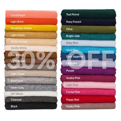 £9.95 • Buy Knit Jersey Fabric For Dressmaking Soft Handle Apparel Material,Clearance Colors