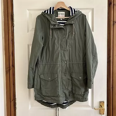 Fat Face Ladies Parka Jacket Khaki Green Size 10 • £24