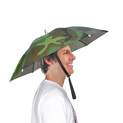 Sun Umbrella Hat Hands Free Fishing Golf Gardening Sunshade Outdoor Headwear Cap • $6.22