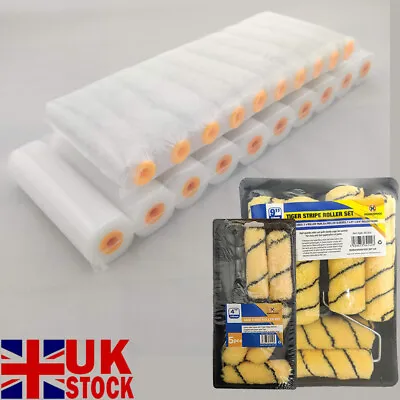 Pack Foam Emulsion Roller Sleeves Replacements 4  100mm Paint Roller Kit • £5.45