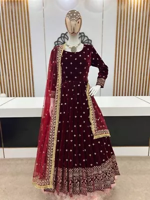 Party Wear Suit Indian Bollywood Wedding Gown With Bottom And Dupatta For Women • $111.10