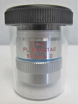 $1232.50 • Buy NEW Leica / Leitz 567017 PL FLUOTAR 50x/0.85 D ∞/0 Microscope Objective Lens