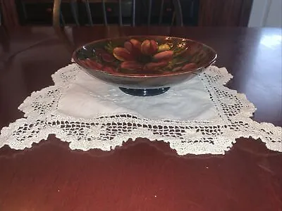 🏴‍☠️ 7.25 ´´ William Moorcroft Anemone Footed Bowl  Dark Flambe • $369.99