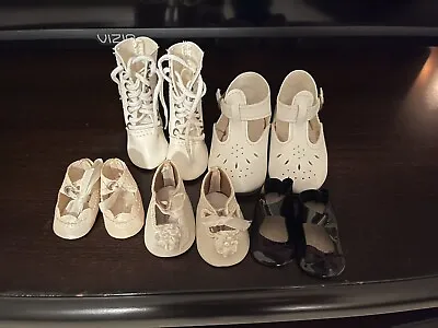 VINTAGE Lot Of 6 Variety Of Old  DOLL SHOES-MOST ARE EXCELLENT • $14.50