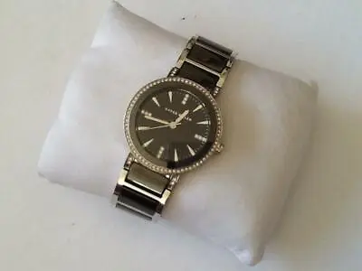 Pre-owned: Karen Millen Ladies Crystal Bezel Ceramic Watch. Silver.  K118 • £70