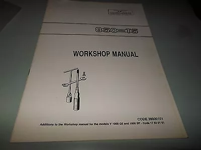 New OEM Moto Guzzi 850-T5 ADDITIONS TO Workshop Manual 3028920101 • $22.99