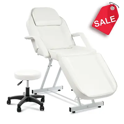 Massage Table Beauty Bed Tattoo Chair W Stool Set Facial Salon Barber Adjustable • $165.99