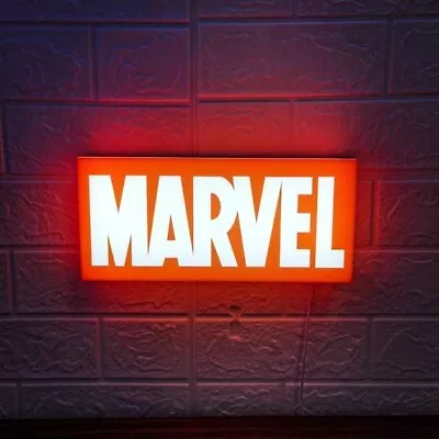 Disney Marvel Logo Light Wall Or Freestanding Gift Bedroom Study 2 Light Modes • $17.39